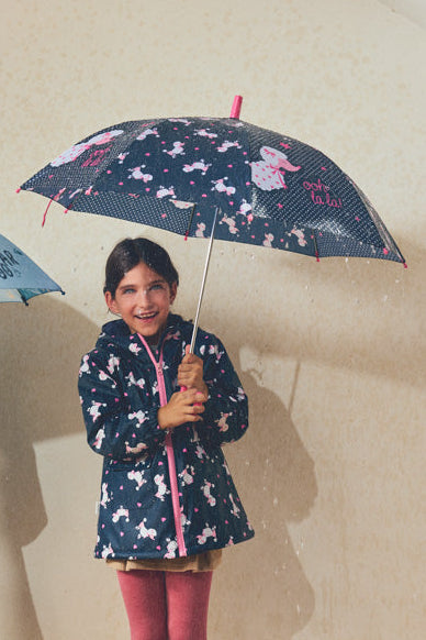 Girls' poodle-print umbrella