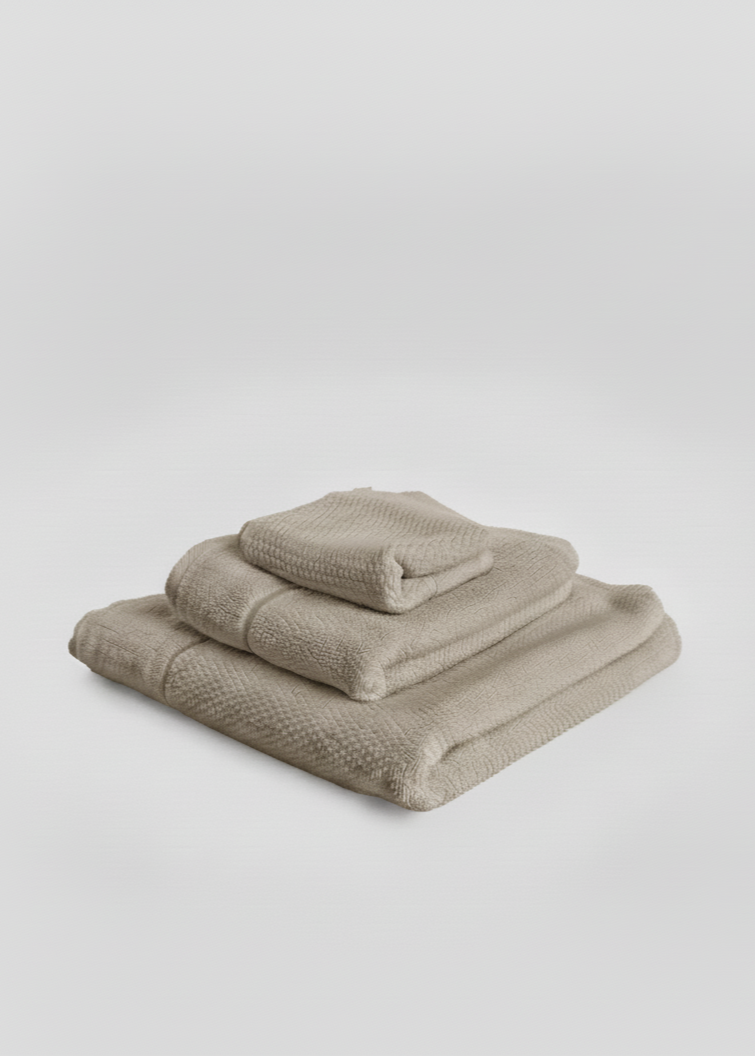 Set of 3 beige towels | MUYDEMI