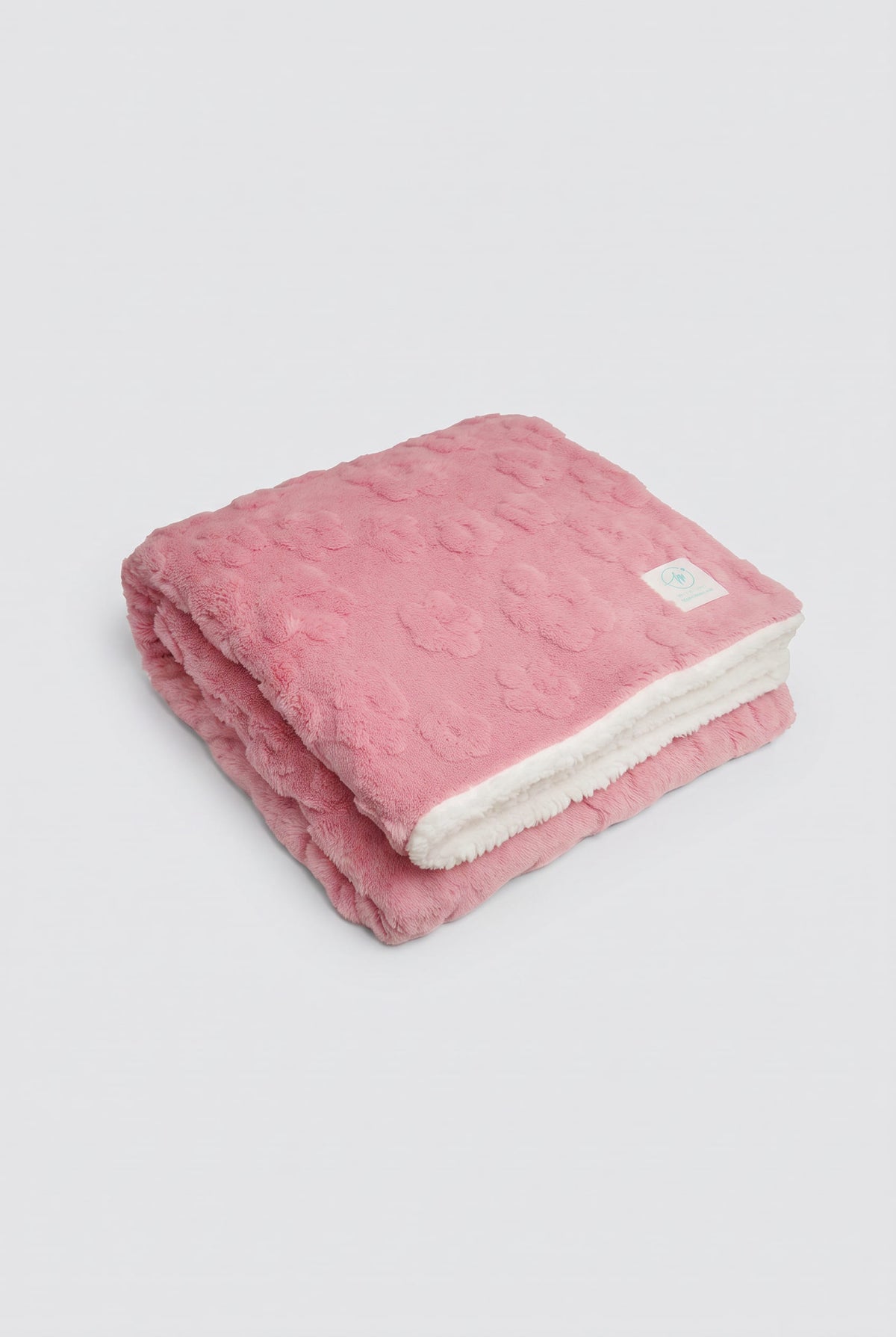 Textured floral-print blanket