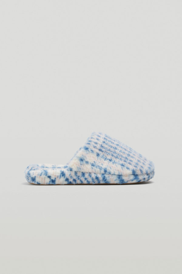 Checkered house slippers