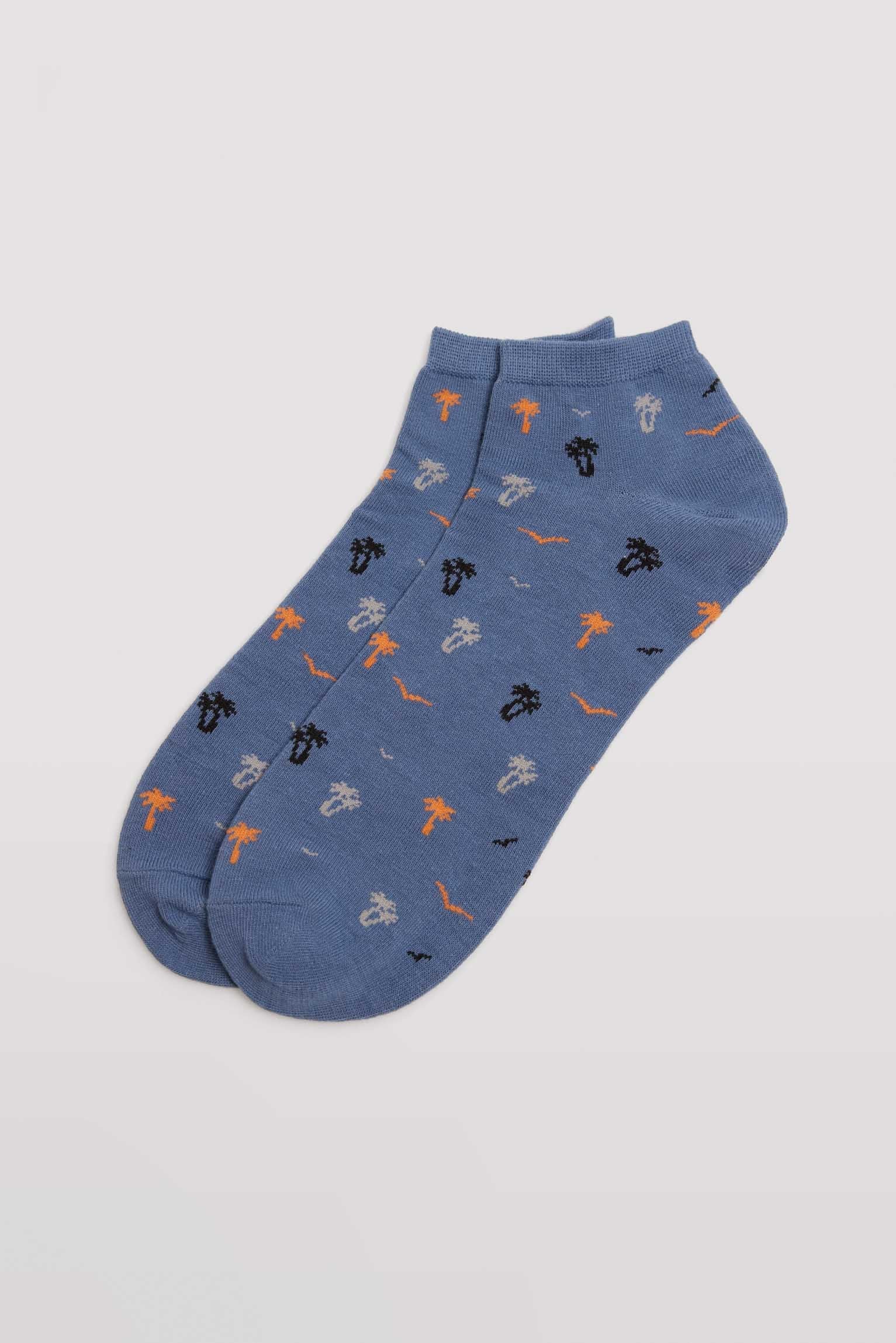 Short dark printed socks 4 pack