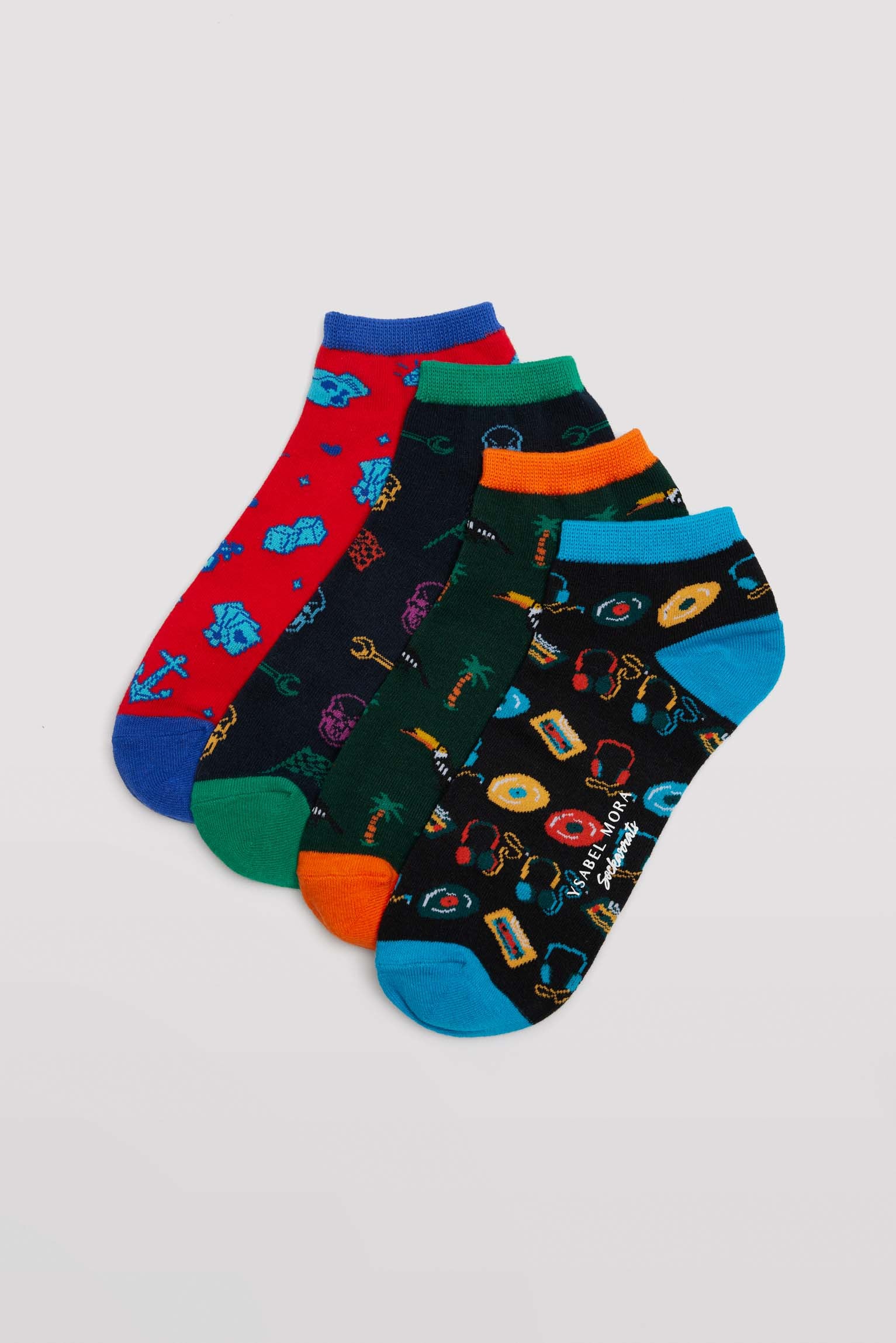 Various printed short socks Sockarrats pack of 4