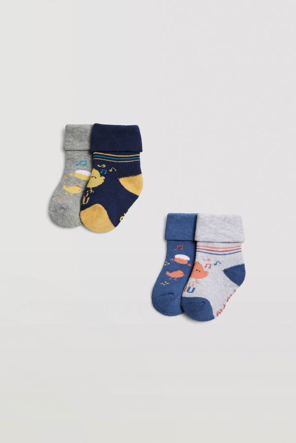 Thermal non-slip socks for baby 4 pack